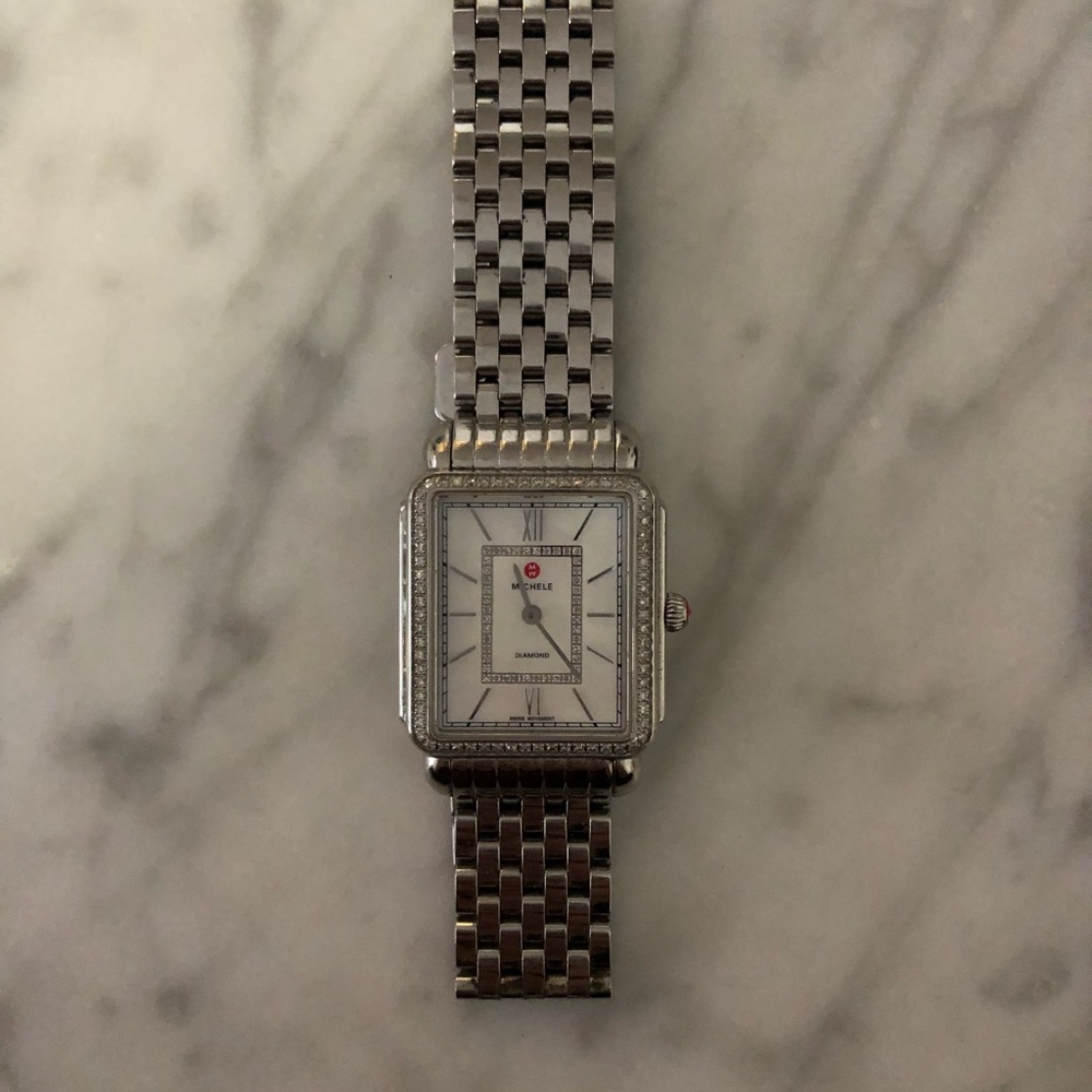 Michele Deco II Diamond Dial Watch